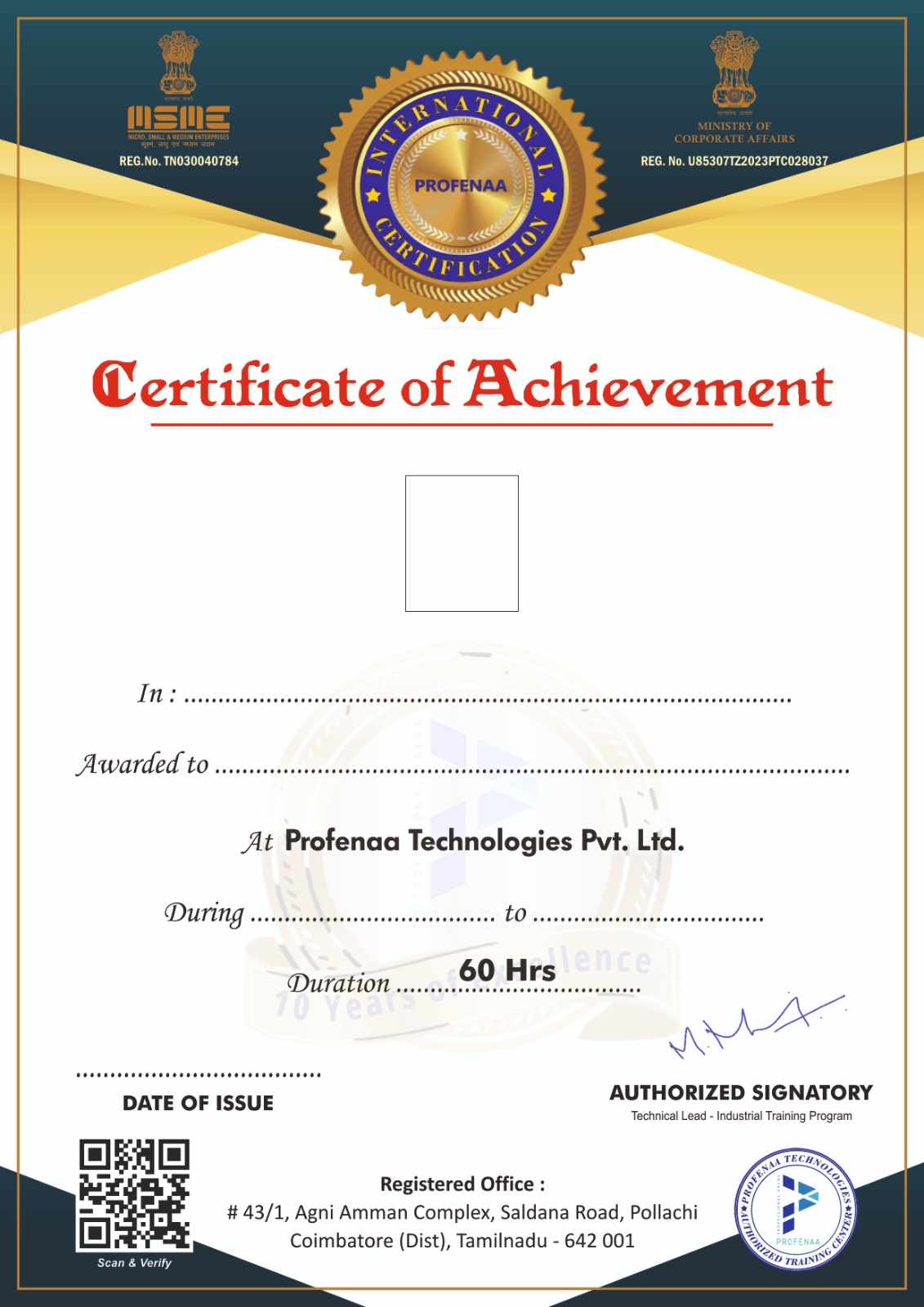 Electronics Certificate